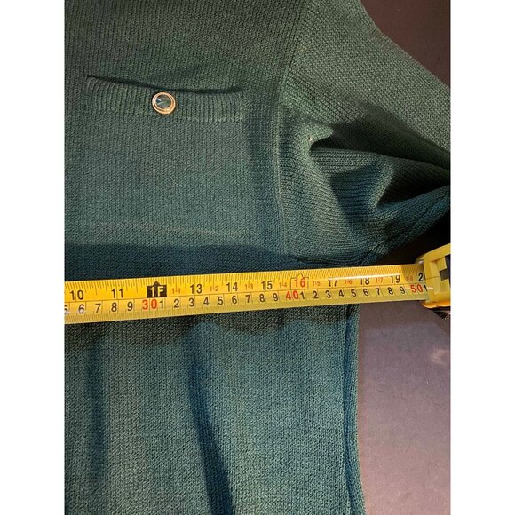 Vtg St John Sweater Marie Gray Green Womens 12 Crewneck - Picture 8 of 10